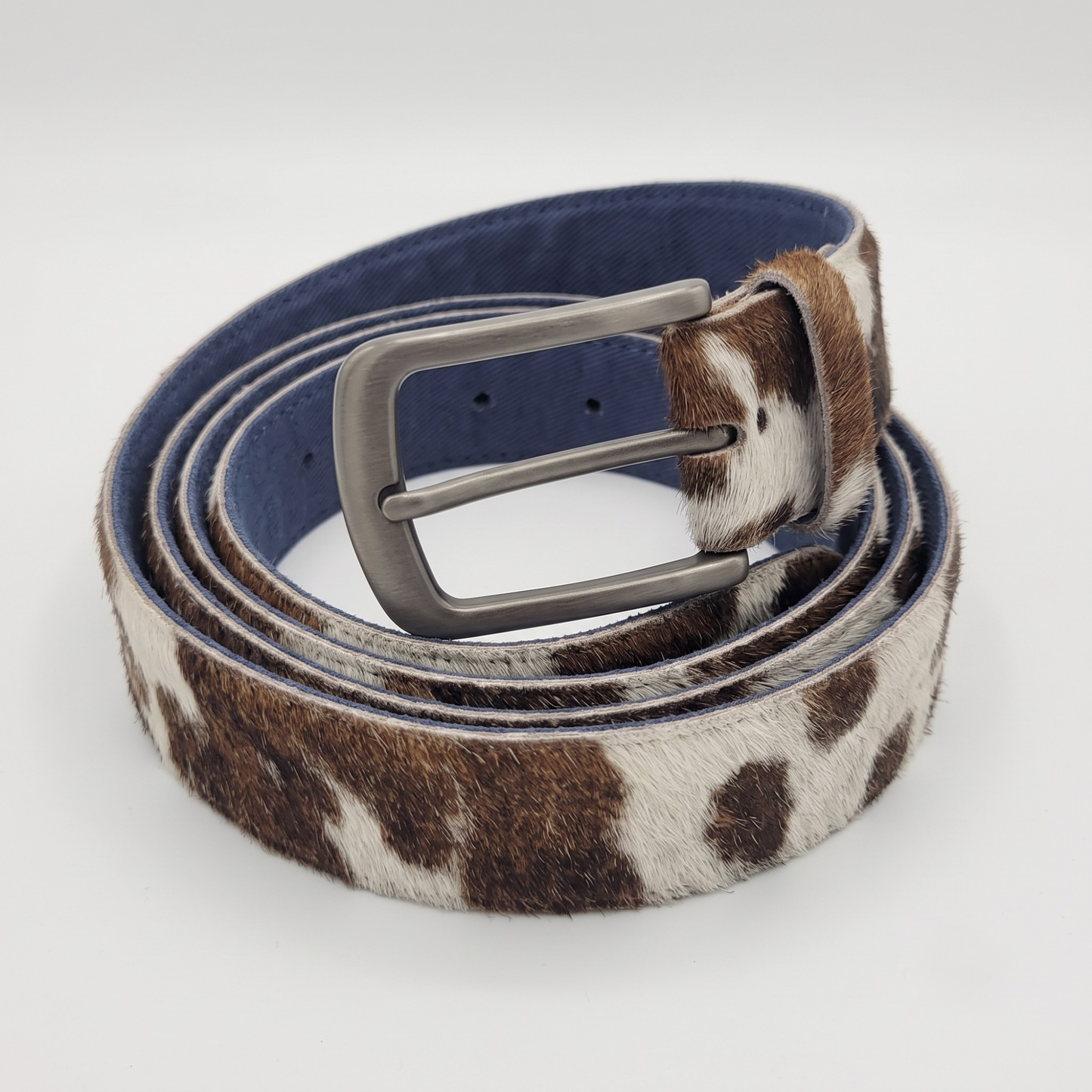 Hair-On Cowhide Belt — 100% Genuine Natural Hair Leather