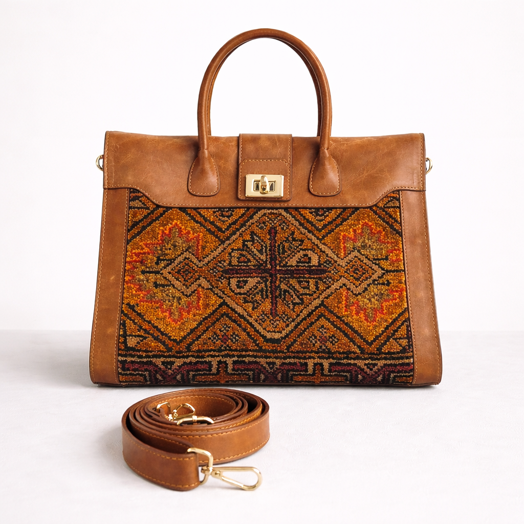 Kalim Leather Ladies Handbag – Elegant Zip Closure Premium Everyday Shoulder Bag