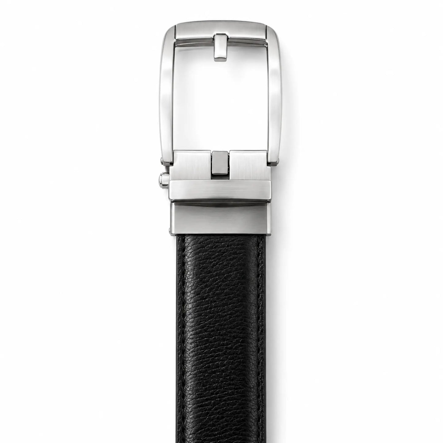 Smart Fit Auto Lock Genuine Leather Belt for Men – Adjustable Ratchet Belt - Black