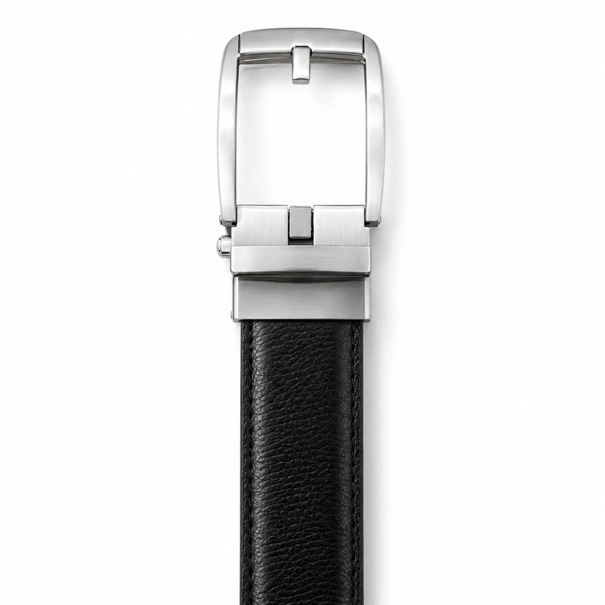 Smart Fit Auto Lock Genuine Leather Belt for Men – Adjustable Ratchet Belt - Black