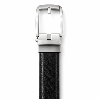 Smart Fit Auto Lock Genuine Leather Belt for Men – Adjustable Ratchet Belt - Black