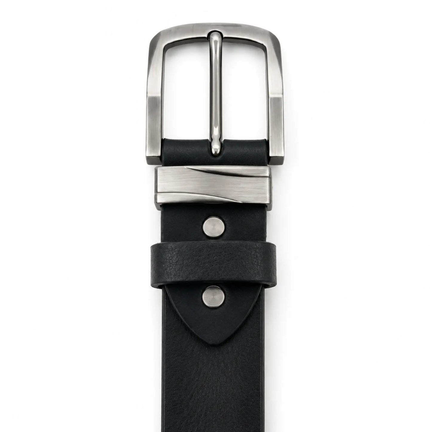 Men's Full-Grain Pull up Leather Casual Belt – 40mm Wide, Black