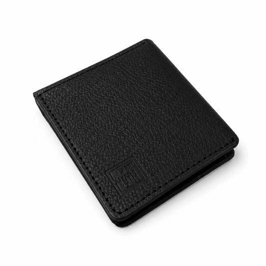 Men’s Genuine Leather Bifold Wallet in Black – Slim Minimalist Card Holder Wallet