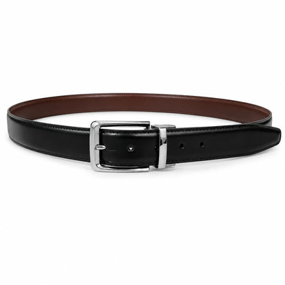 2 in 1 Reversible Leather Belt. Black and Brown
