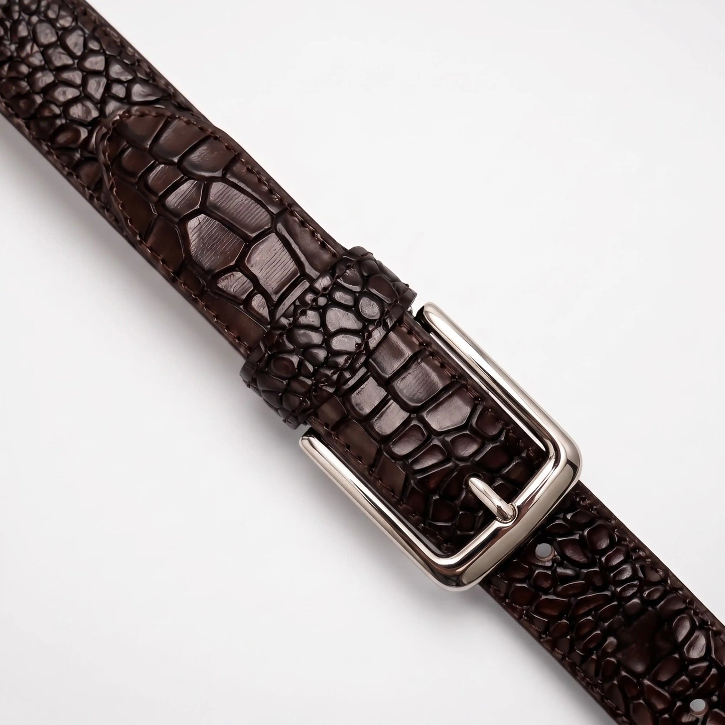 Elite Crocodile Texture Leather Belt – Premium Formal Edition
