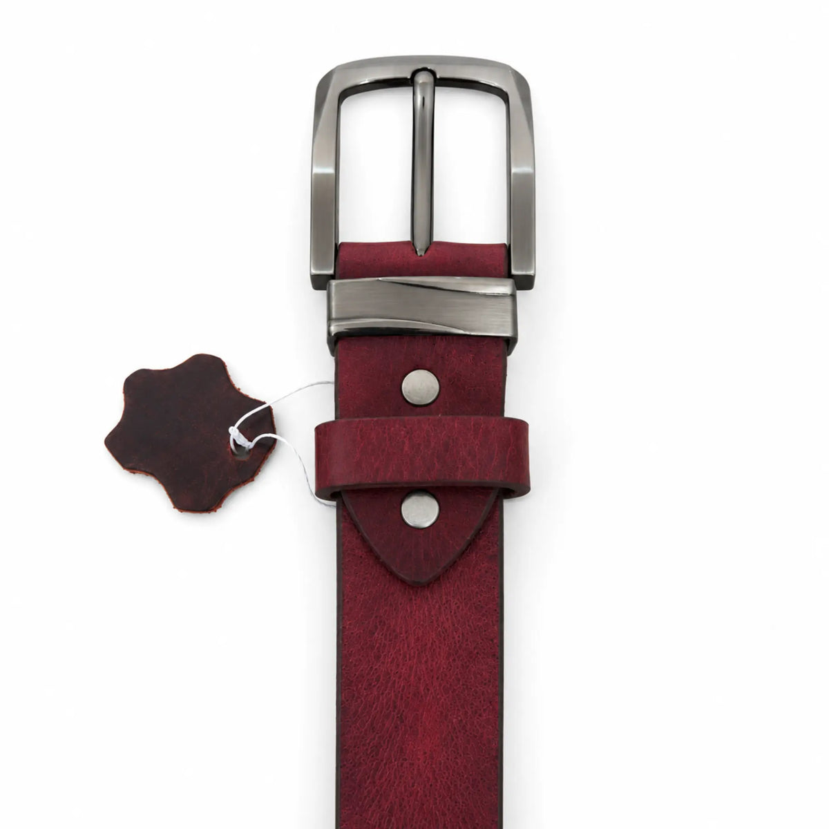 Men's Full-Grain, Pull-up Leather Casual Belt – 40mm, Marsala
