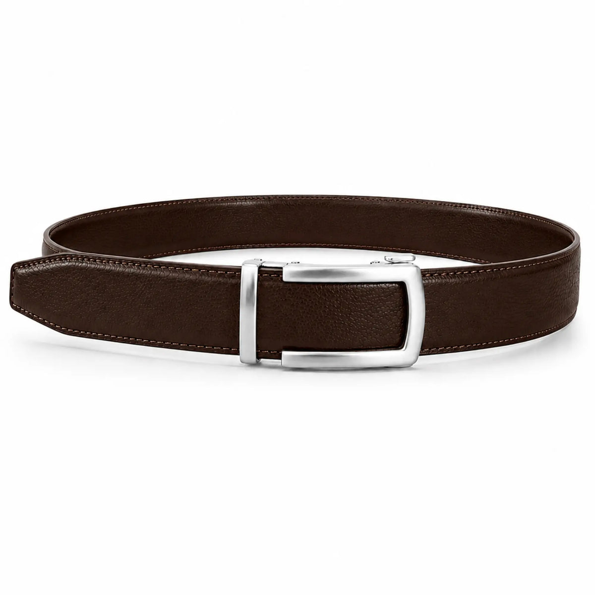 Men's Genuine Leather Ratchet Belt – Automatic Urban style Buckle, No hole belt