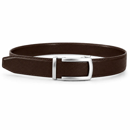Men's Genuine Leather Ratchet Belt – Automatic Urban style Buckle, No hole belt
