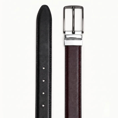 Premium Reversible Leather Belt – Black & Brown (2-in-1 Classic Edition)