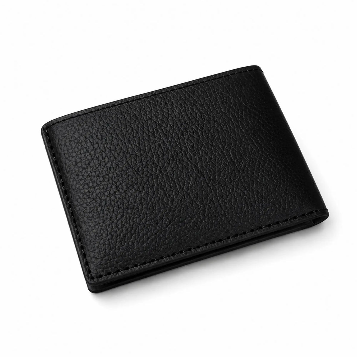 Men’s Genuine Leather Bifold Wallet in Black – Slim Minimalist Card Holder Wallet