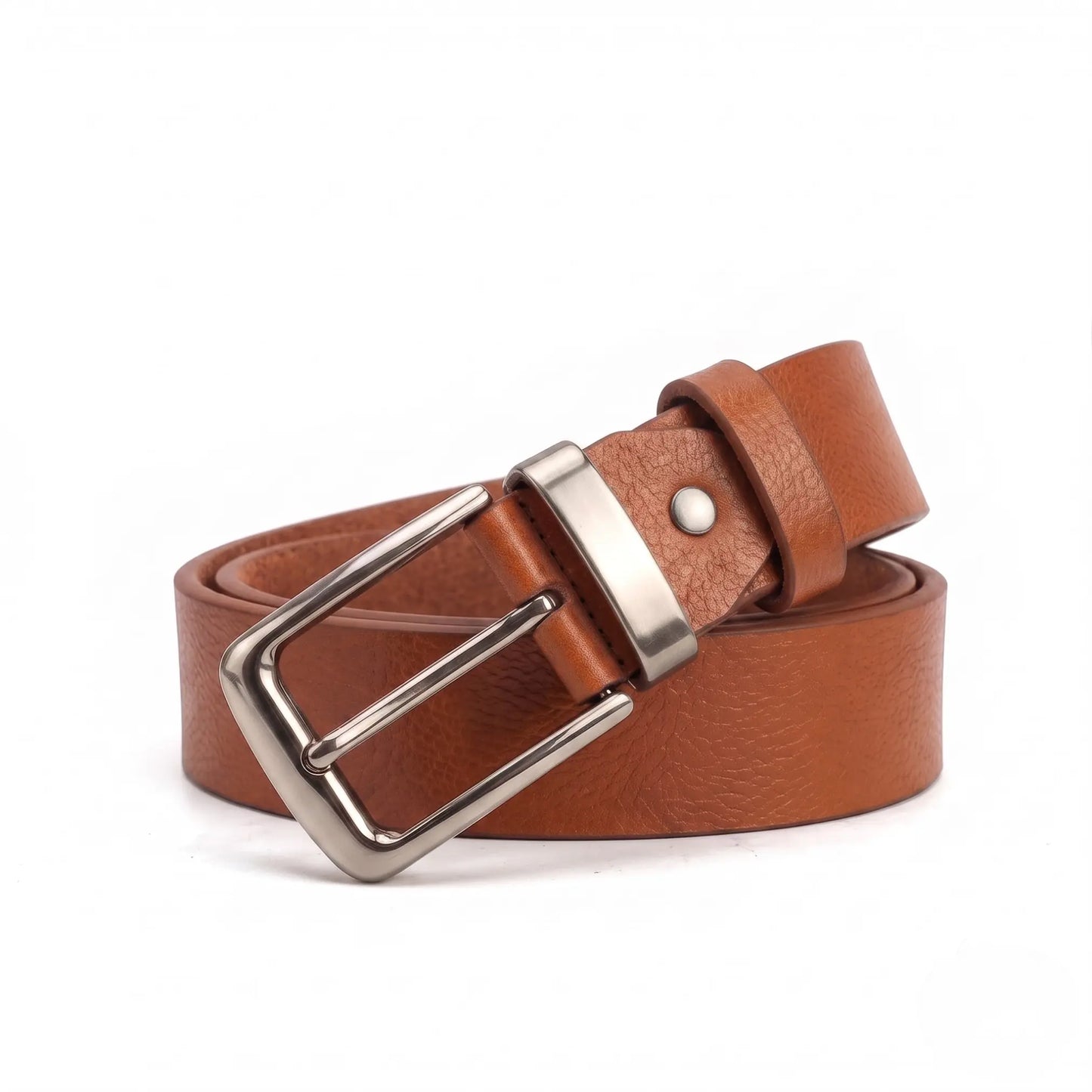 Men's Full-Grain Leather Casual Belt – 40mm, Tan