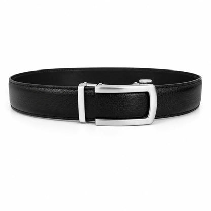 Men's Genuine Leather Ratchet Belt – Automatic Urban style Buckle, No hole belt
