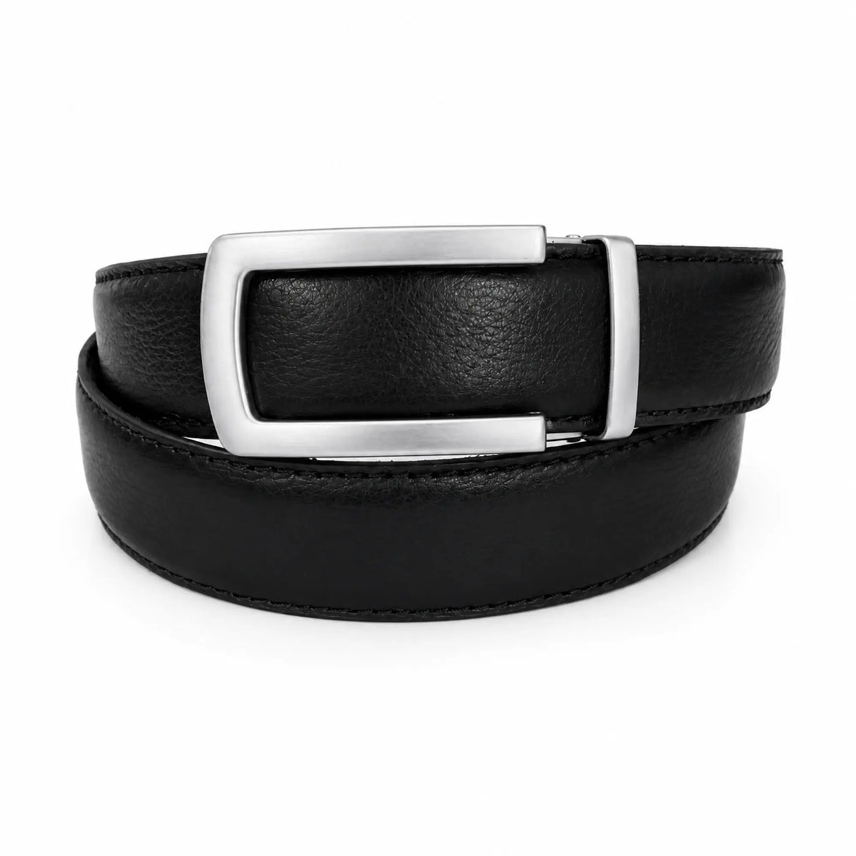 Men's Genuine Leather Ratchet Belt – Automatic Urban style Buckle, No hole belt