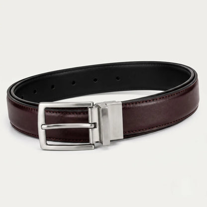 Premium Reversible Leather Belt – Black & Brown (2-in-1 Classic Edition)