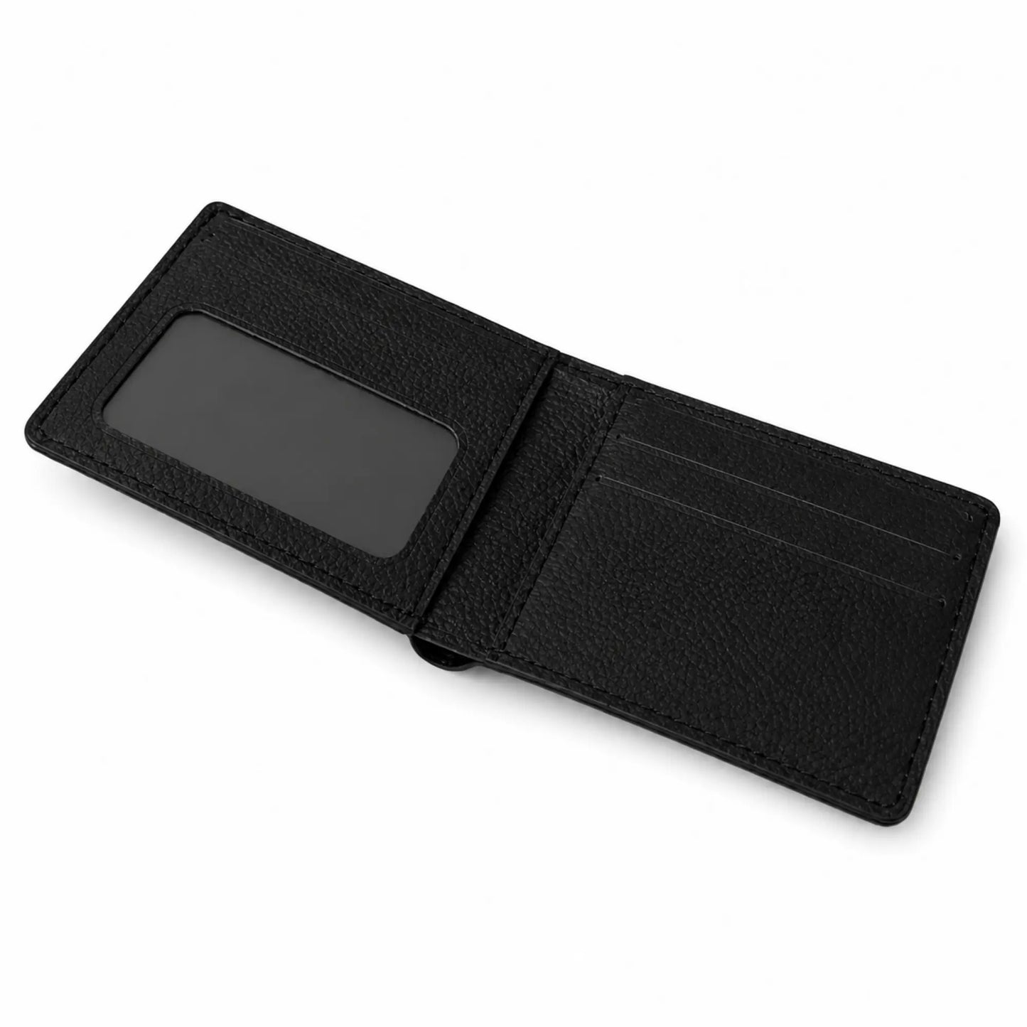 Men’s Genuine Leather Bifold Wallet in Black – Slim Minimalist Card Holder Wallet
