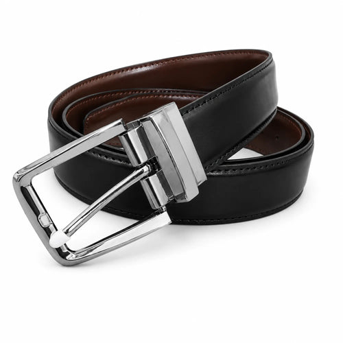 2 in 1 Reversible Leather Belt. Black and Brown