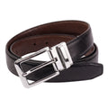 Reversible Perforated Leather Belt — 2-in-1 Black & Brown