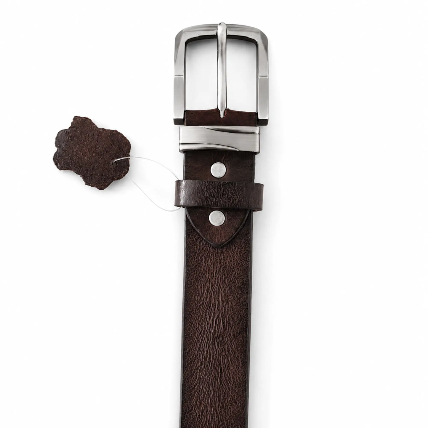 Men's Full-Grain, Pull-up Leather Casual Belt – 40mm, Walnut brown
