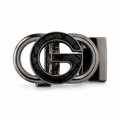 Men’s Brown Genuine Leather Auto-Lock Belt – G-Shape Buckle