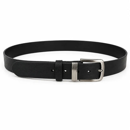 Men's Full-Grain Pull up Leather Casual Belt – 40mm Wide, Black