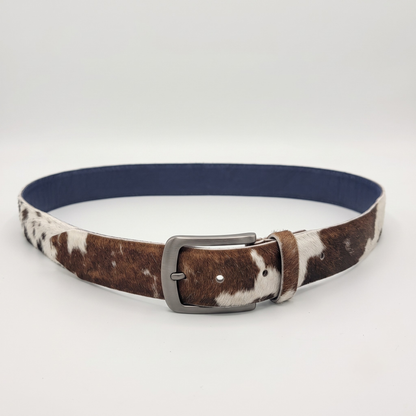 Hair-On Cowhide Belt — 100% Genuine Natural Hair Leather