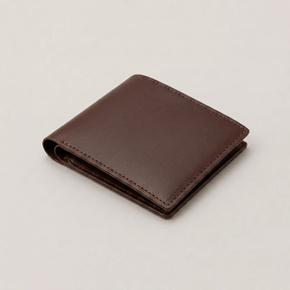 Genuine Leather Wallet for Men – Slim Bifold with ID Window | Black & Brown