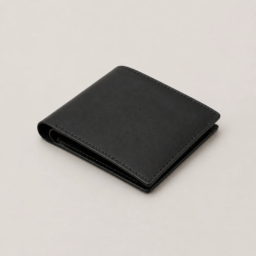 Genuine Leather Wallet for Men – Slim Bifold with ID Window | Black & Brown