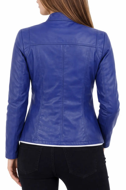 Slim Fit Leather Jacket for Women, 100% genuine sheep leather, Casual Jacket