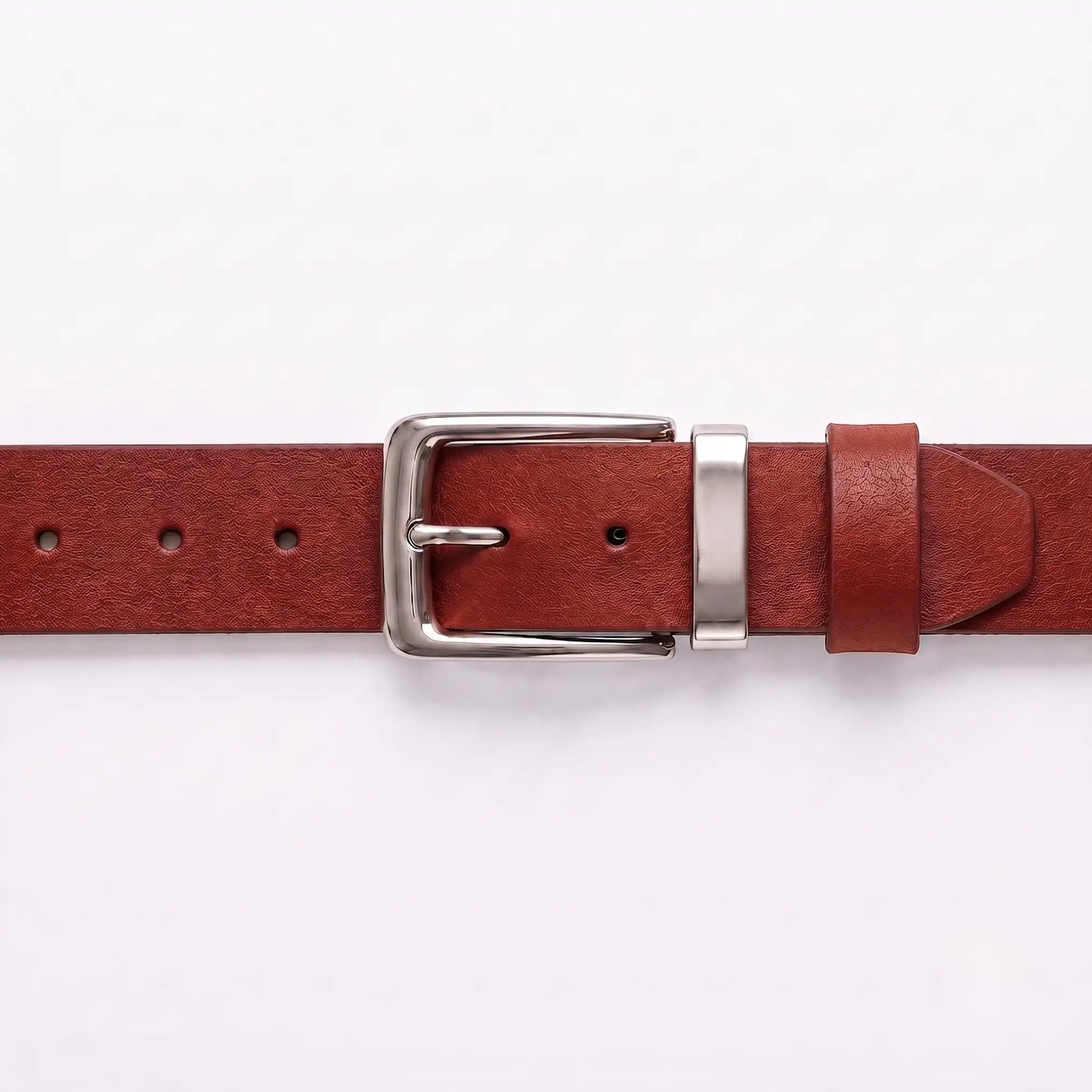 Men's Full-Grain Leather Casual Belt – 40mm, Marsala